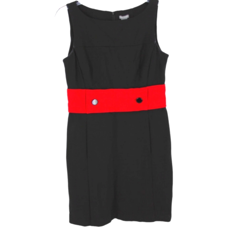 Ann Taylor Collections Black and Red Sleeveless Dress